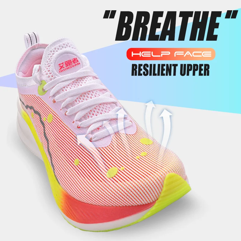 IRUNSVAN Full palm carbon plate Running Shoes Suitable for Heavy Runners Sport Shoes Non-slip Outdoor Athletic Sneakers for Men