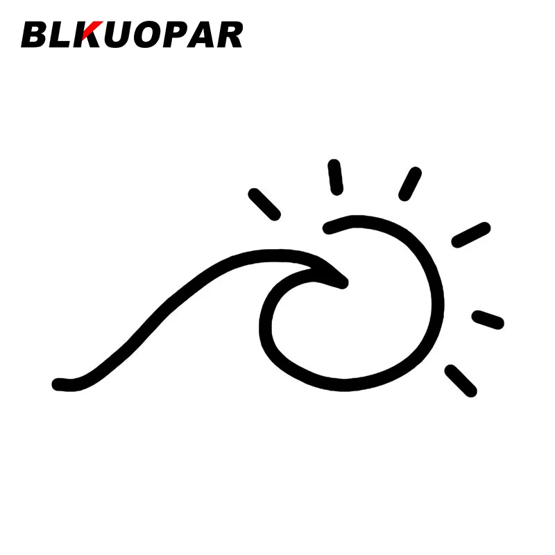 

BLKUOPAR волнистые солнцезащитные забавные фотообои DIY Наклейка окклюзия царапин бампер украшение доска для серфинга защита двери автомобиля