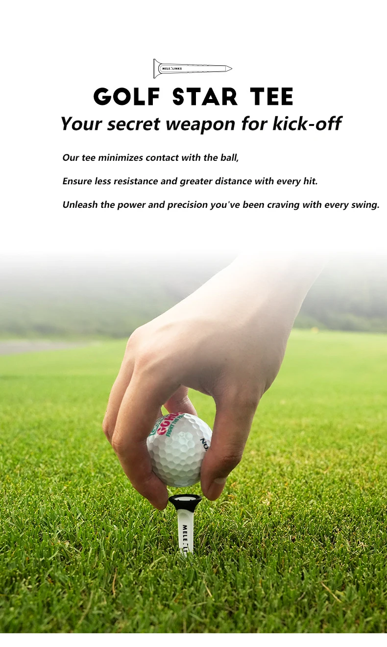 Description Picture 6 of item12 Pcs/Box Golf Tees 45mm 79mm Plastic Adjustable Tees Reduces Friction Side Spin Step Down Tees Golf  Accessories Drop Ship