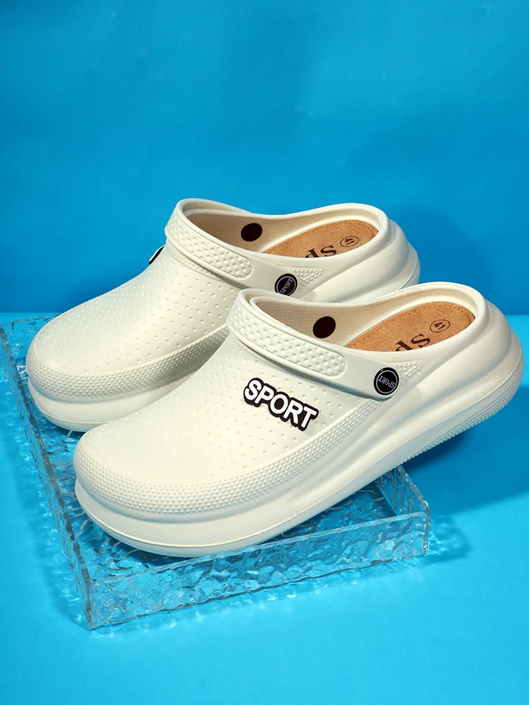 ثقب أحذية الرجال الصيف خفيفة الوزن إيفا الاتجاه المنزل الصنادل قباقيب أحذية الرجال باوتو النعال في الهواء الطلق الصنادل المريحة حجم 39-45