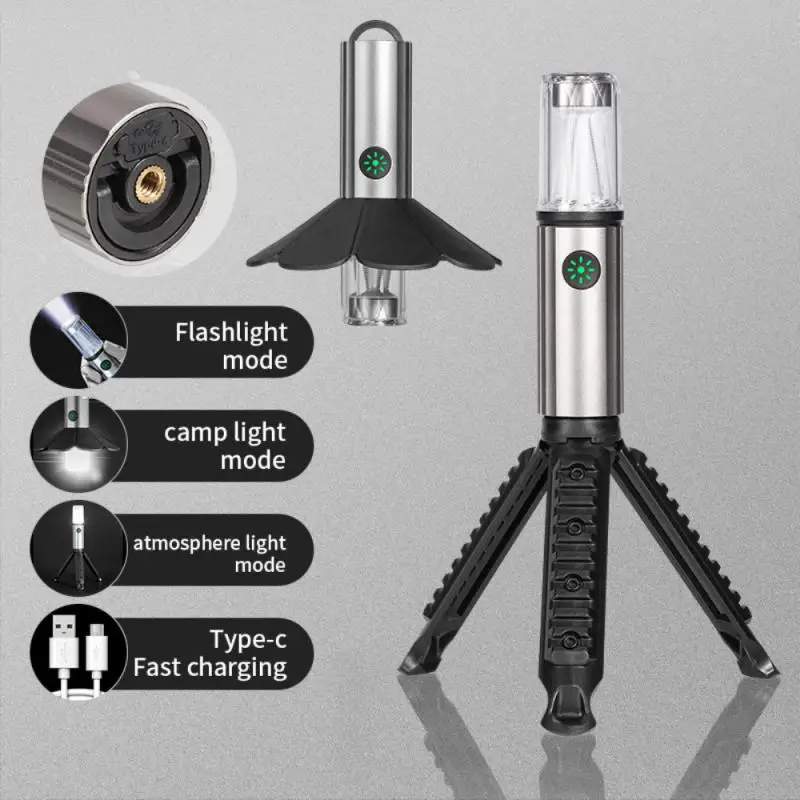 

Туристический фонарь USB зарядка внешняя Рабочая лампа освещение для палатки светодиодный маленький фонарик с кронштейном лампы