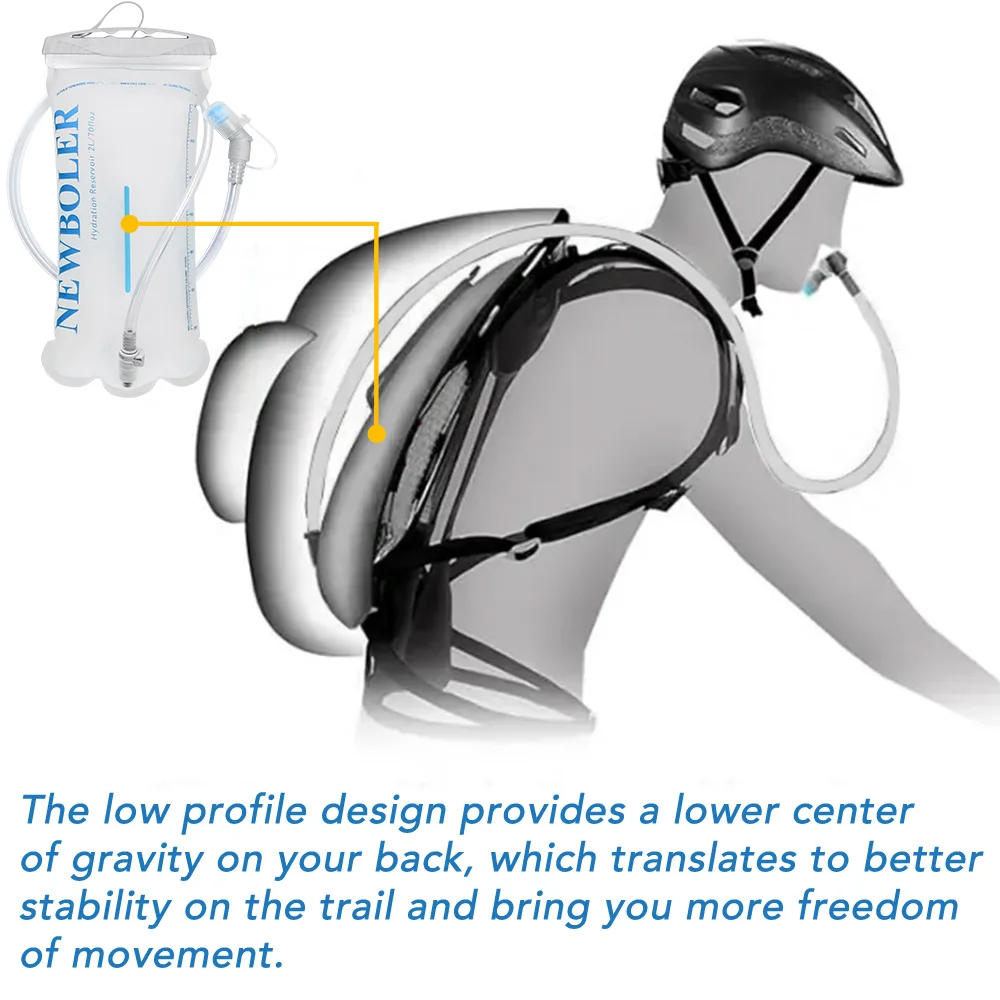 Water Bladder Bag Water Reservoir Hydration Pack 1L 1.5L 2L 3L Storage Bag BPA Free Running Hydration Vest Backpack 2