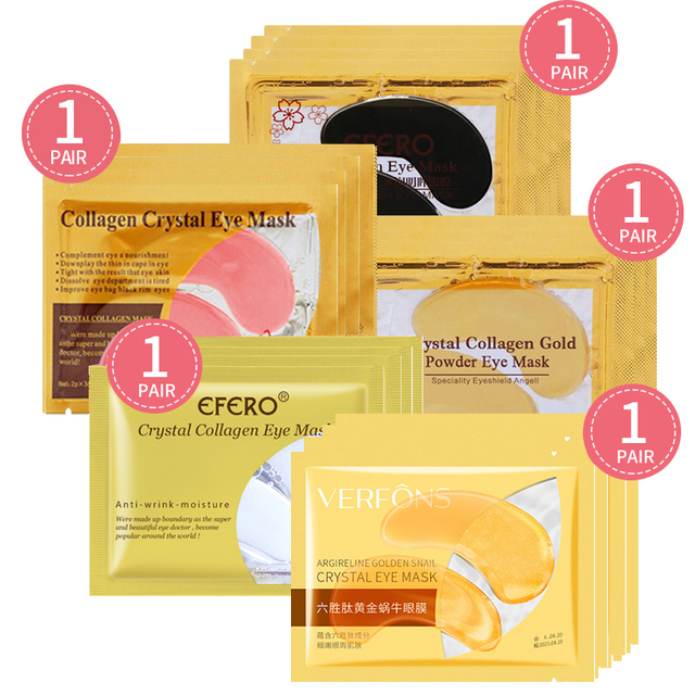 Crystal Collagen Anti-Wrinkle Eye Mask Anti Aging Moisturizing Eye Care Gel Eye Patches Anti Eye Bags Dark Circle