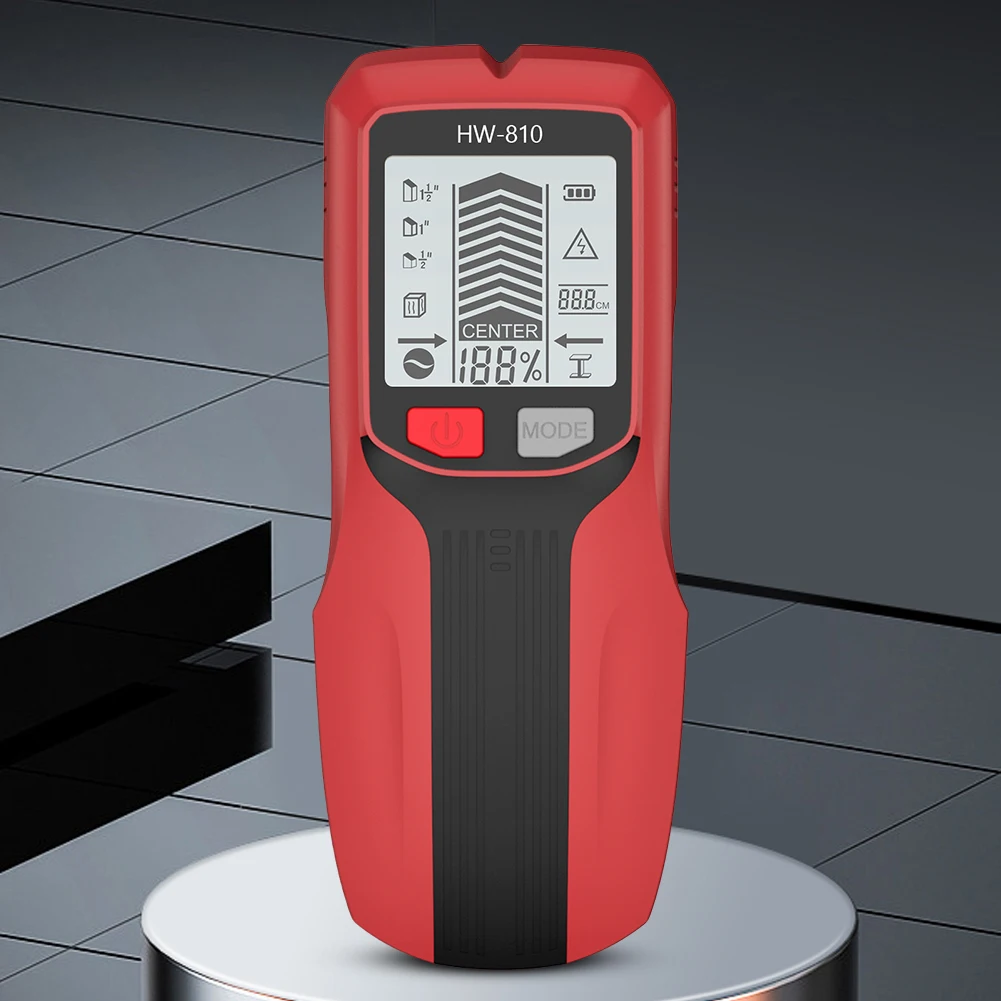6 in 1 Smart Stud Finder Wall Scanner Electric Wall Scanner Sensor Studs Detector for AC Wire Metal Studs Wood Joist Pipe