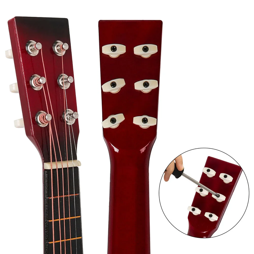 21 Inch Acoustic Guitar Classical Acoustic Guitar Small Size Portable Wooden Guitar for Children Beginner Adult Teen 5