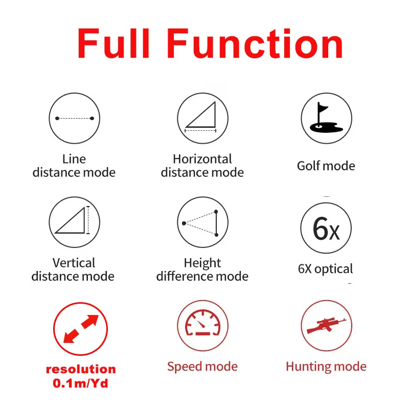 ARTBULL Laser Hunting Rangefinder 1000M Telescope Laser Distance meter speed Golf Rangefinder with Flag-Lock Slope Adjusted