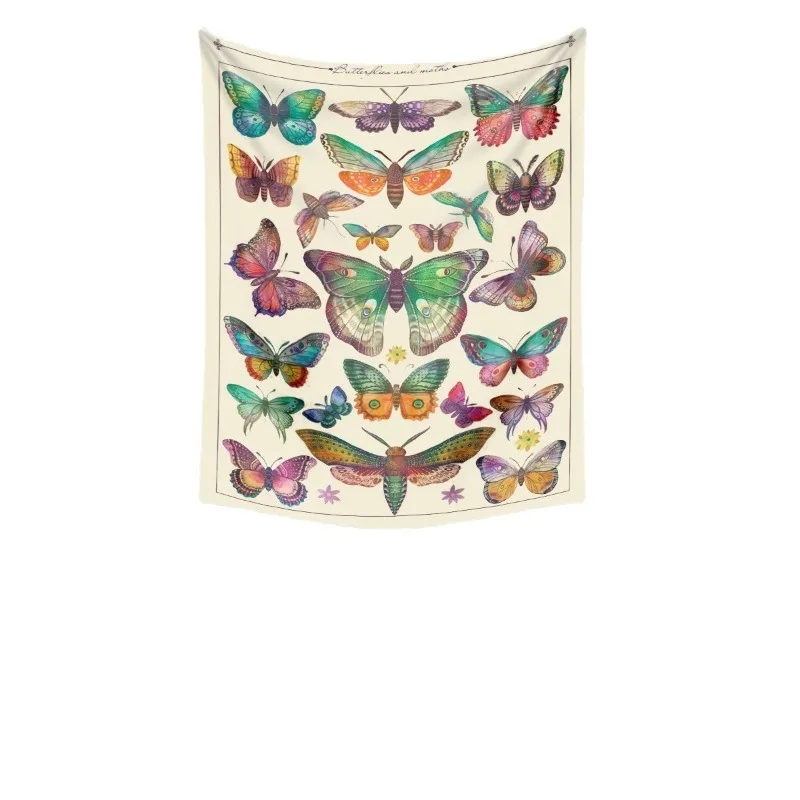 

Botanical Print Floral Tapestry Wall Hanging Mushroom Tapestry Vintage Boho Wildflower Vegetable Tapestry Colorful Home Decor