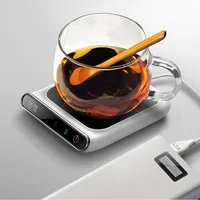 Home Office Cup Warmer Pad Glass Constant Electric Heater Coffee Cup Mug USB Insulation 55 ° C Thermostat Coaster Tea Milk 1