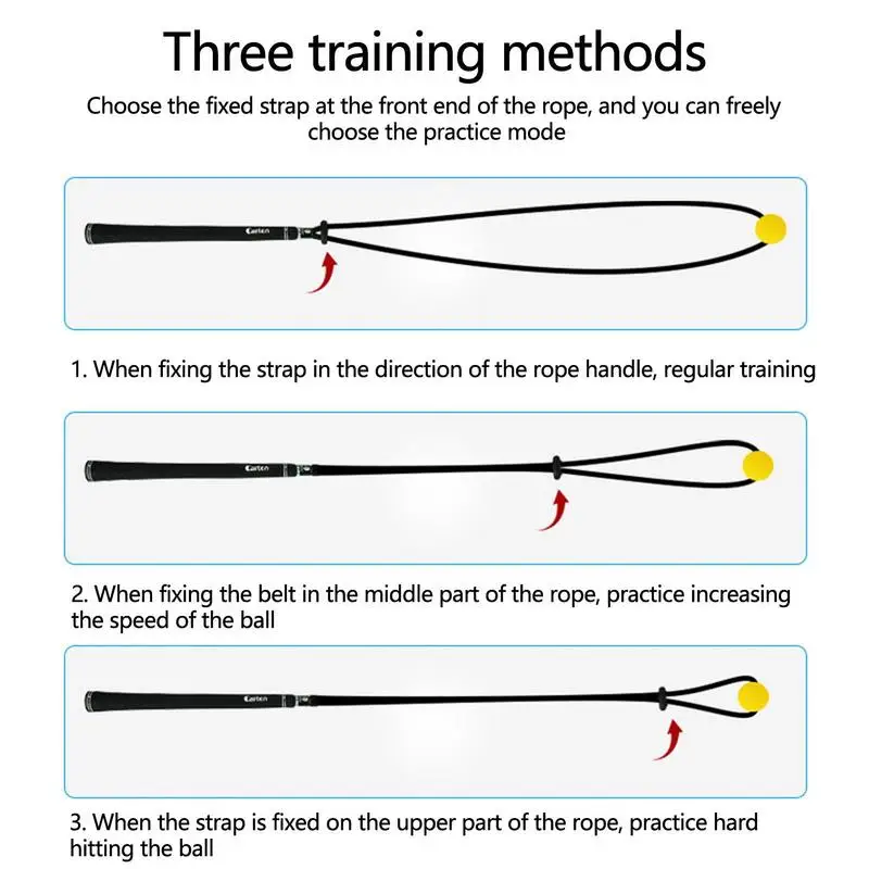 Duurzame Golfswing-Trainingshulpmiddel Voor Het Oefenen Van Touwtrainerapparatuur Met Oefeningstang Voor Flexibele Ritmesnelheid