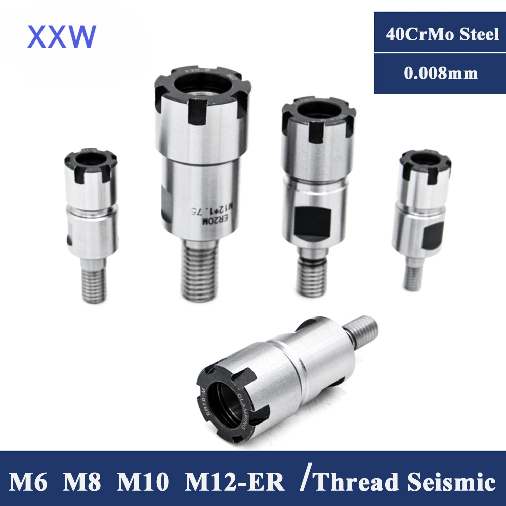 

XXW ER8 ER11 ER16 ER20 M6 M8 M10 M12 Thread Cutter Head Cutting Tool Extension Bar CNC Lathe Machine Milling