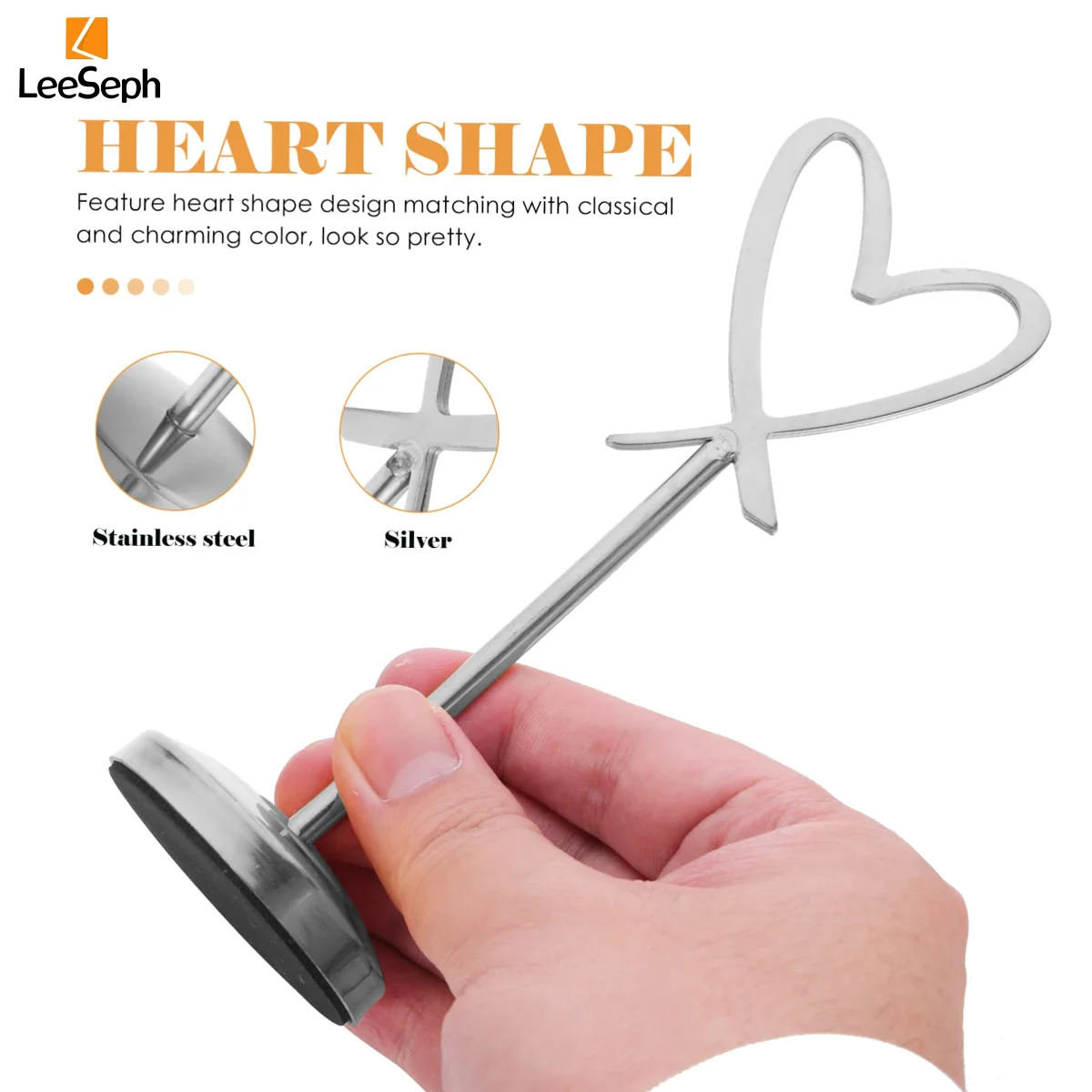 Table Number Holder 4/6/8 In Stainless Steel Picture Clips Stand for Food Signs Memos Place Cards Holder Wedding Party