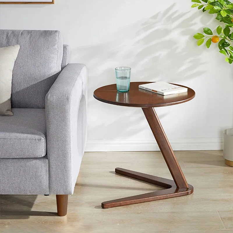 Side End Table Lift Top Coffee Table Solid Wood Side Dining Table Coffee Tea Round Furniture Living Room Camping Cafe Wood Table