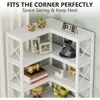 7-Shelf Corner Bookshelf,Large Modern Corner Bookcase, 7-Tier Tall Corner Shelf Storage Display Rack with Metal Frame for Livin 6