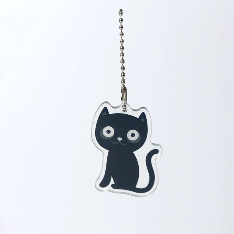 Custom Logo Acrylic Keychain Cartoon Pendant Photo Flash Transparent Charm Printing Personality Holographic Anime Key Chains