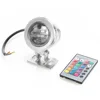 2/1PCS 10W 12V RGB LED Light Waterproof Light Garden Fountain Pool Pond Spotlight Underwater Light Lamp with Remote Control 5