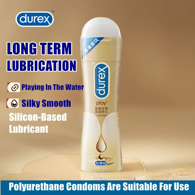 Durex Lubricant Silicone-based Longer Lasting Lubrication for Vaginal Anal Realfeel Smooth as Silk 50ml Game Sex Toys