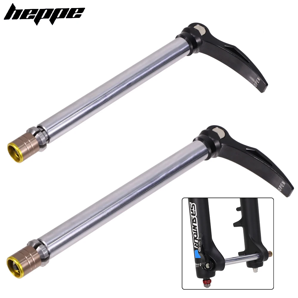 HEPPE Bike Thru Axle Quick Release 15x100mm 15x110mm MTB Front Wheel Hubs Quick Release for SR SUNTOUR 15x100 15x110 Front Fork