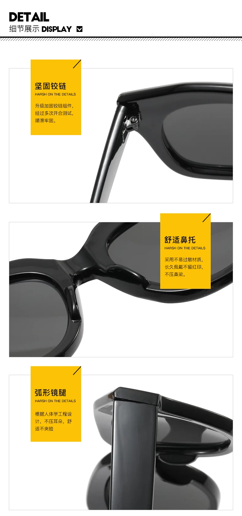 Unregelmäßige Nieten-Sonnenbrille 2024 Neue Strand- und Ausflugs-UV-Sonnenbrille Outdoor-Reitbrille Modischer Trend Business Casual – Detail 15