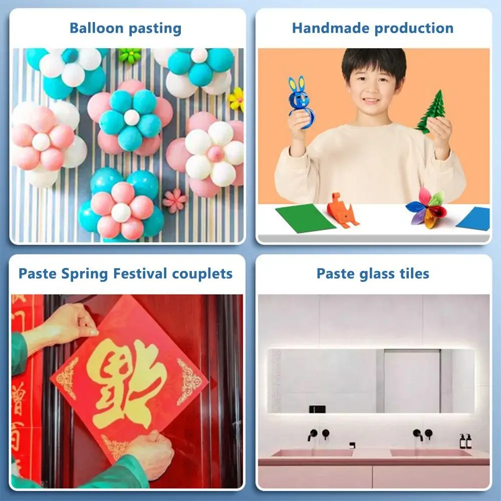 전문 강한 점도 양면 테이프 흰색 초박형 접착 테이프 강한 테이프 스티커 학교/가정/사무실