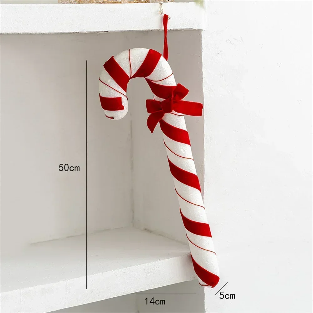 Adornos navideños, bastones de caramelo grandes, piruletas para árbol de Navidad, adornos decorativos para el hogar, decoración de fiestas, regalo de Navidad