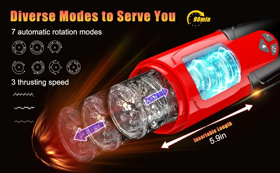 Automatic Male Masturbator with 7 Thrusting Rotating Mastubators Cup Electric Pocket Pussy for Penis Stimulation Penis Stroker Sc83bced69f724f24b66df2ab02628f3dS