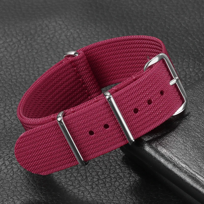 Versatile Ribbed Nylon Watch Strap - Unisex Nylon Bracelet for Military Style Watches