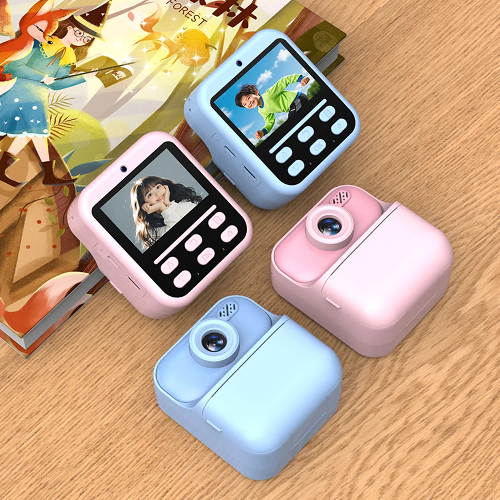 Portable HD Instant Print Camera with 2.4 Display - USB Rechargeable Digital Photo and Video Camera