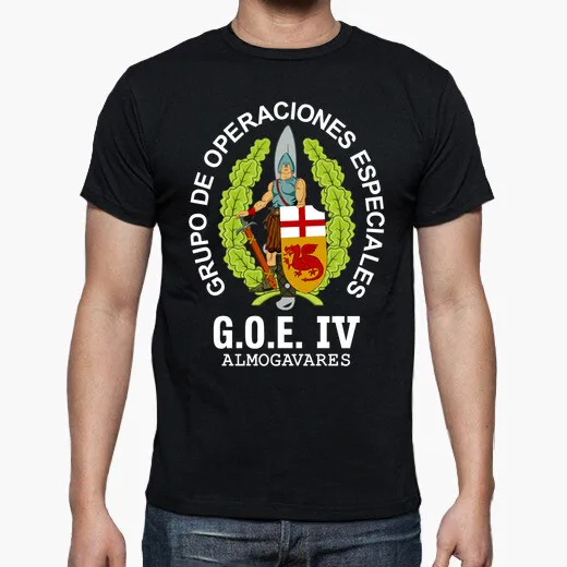 

Spanish Legion GOE IV Almogavares Mod.3 Special Operations Emblem T-Shirt. Summer Cotton O-neck Men's Short Sleeve T-Shirt New