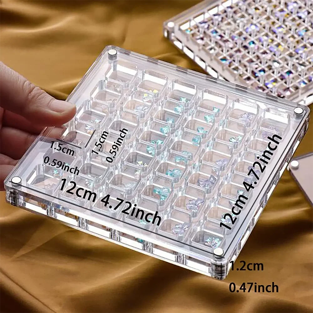 Clear Acrylic Magnetic Seashell Display Box Seashell Storage Box Jewelry Nail Display Cases Container Organizers acrylic display box stand case