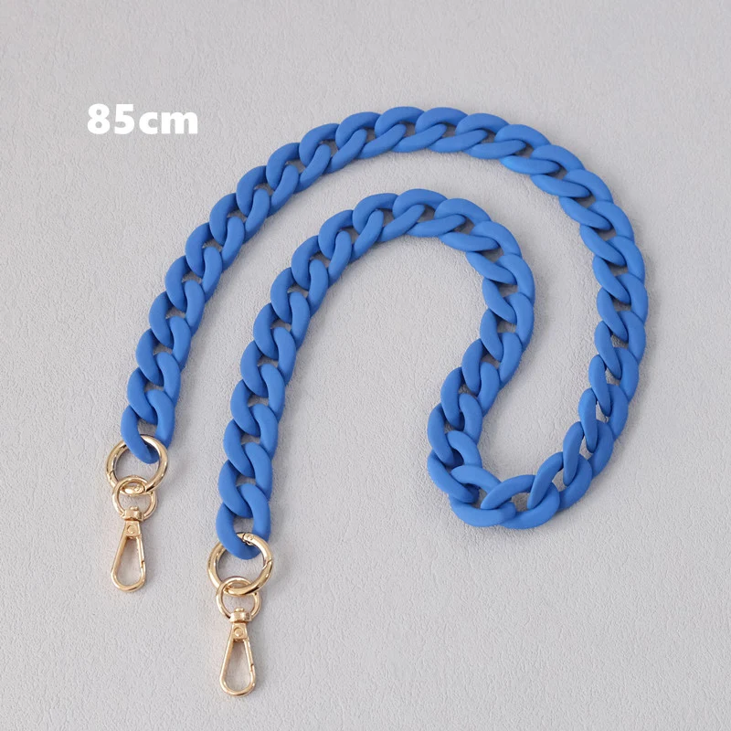 Neue Modische Damen-Handtaschenkette: Mattierte, Niedliche Blaue Harz-Taschenkette, Mattierter Riemen für Damen-Clutch, Schulterriemen, Geldbörsenkette – Detail 15