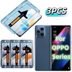 Premium 3 - Pack HD Tempered Glass Screen Protector for Curved Phones - Bubble - Free, Dust - Free
