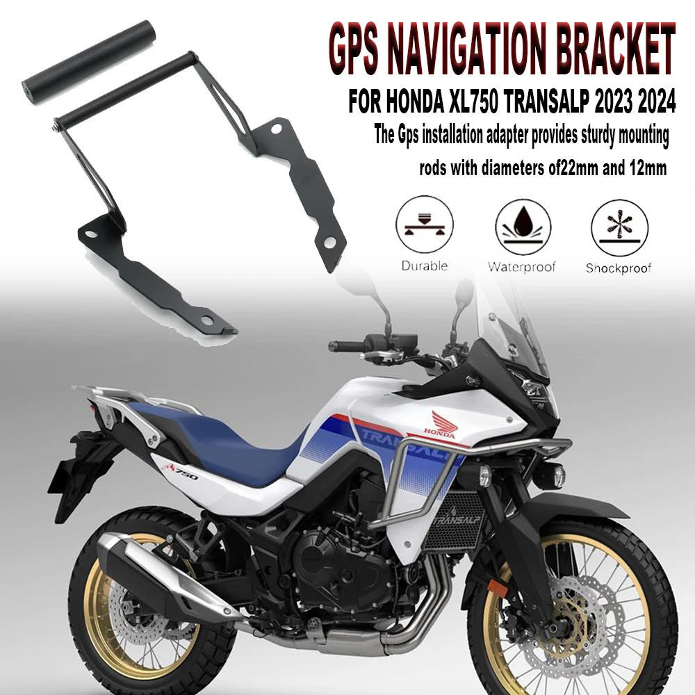 

12/22 мм, подходит для Honda XL750 Transalp 2023 2024 XL 750 аксессуары для мотоциклов, держатель для gpsнавигационной платы