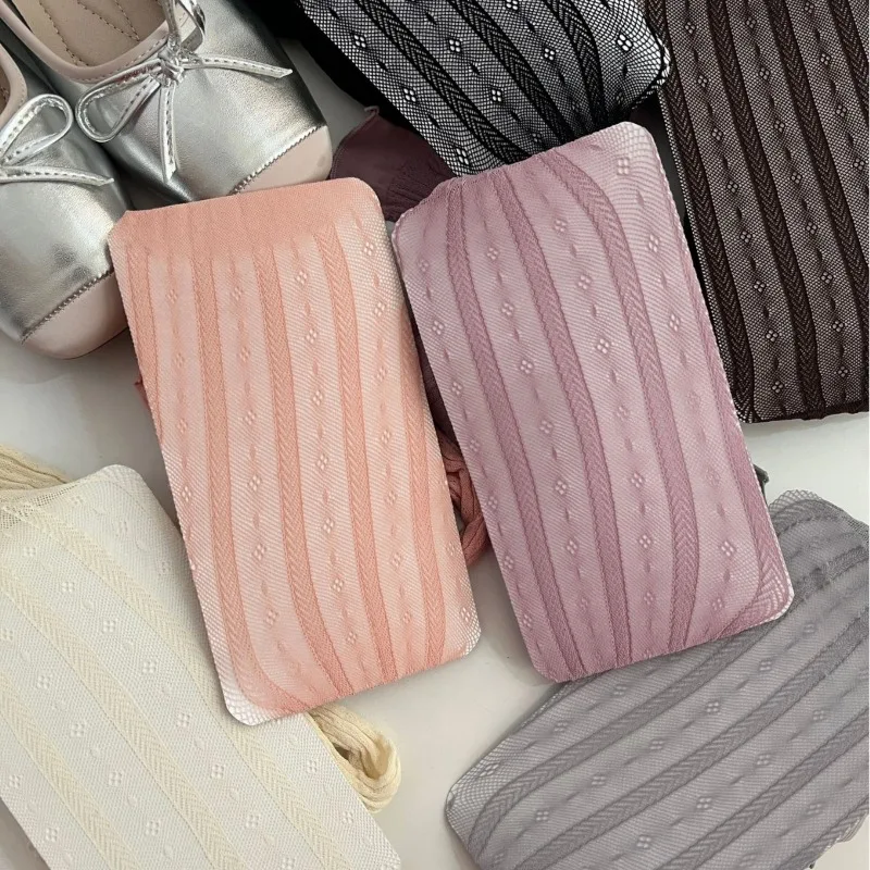 Spring Summer Floret Mesh Stockings Lolita Cosplay Thin Tights Women Sexy Silk Socks Maid Girl Tuiwa