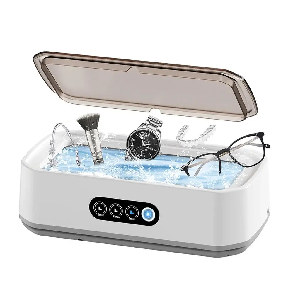 Ultrasonic Cleaner Machine Eyeglass 650ml Mini High-frequency Vibration Cleaning For Glasses Jewelry Denture Pacifier