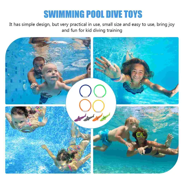 8 Pcs Toys For Kids Toys Diving Toys Pool Games Pool Pool Rings For Kids Diving Pool Diving Rings Pool Dive Toys Dive Toys 2