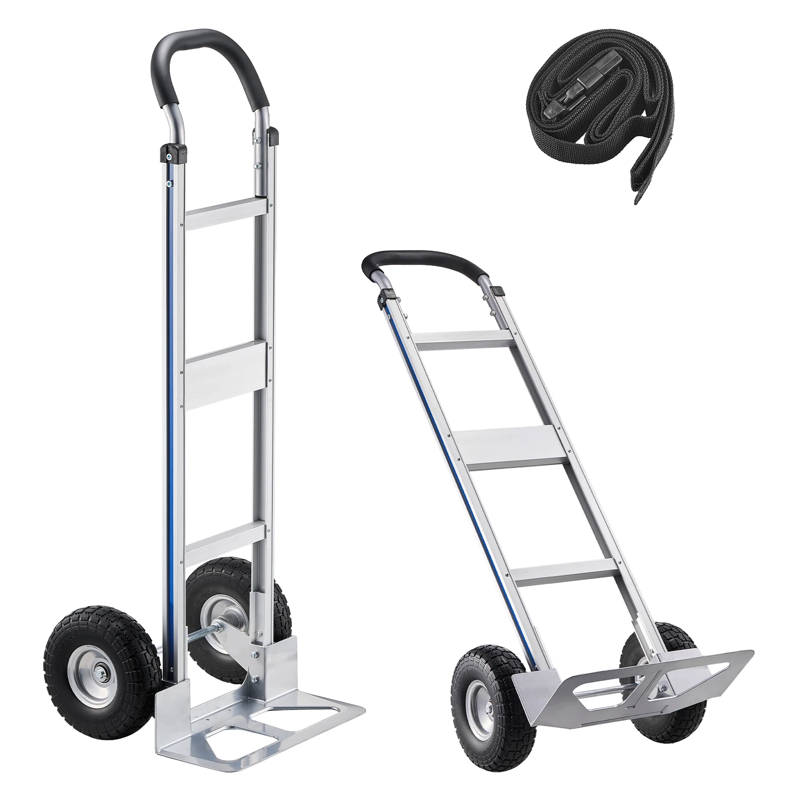 Aluminum Hand Truck Dolly with Non Slip Wheels for Heavy Duty Moving