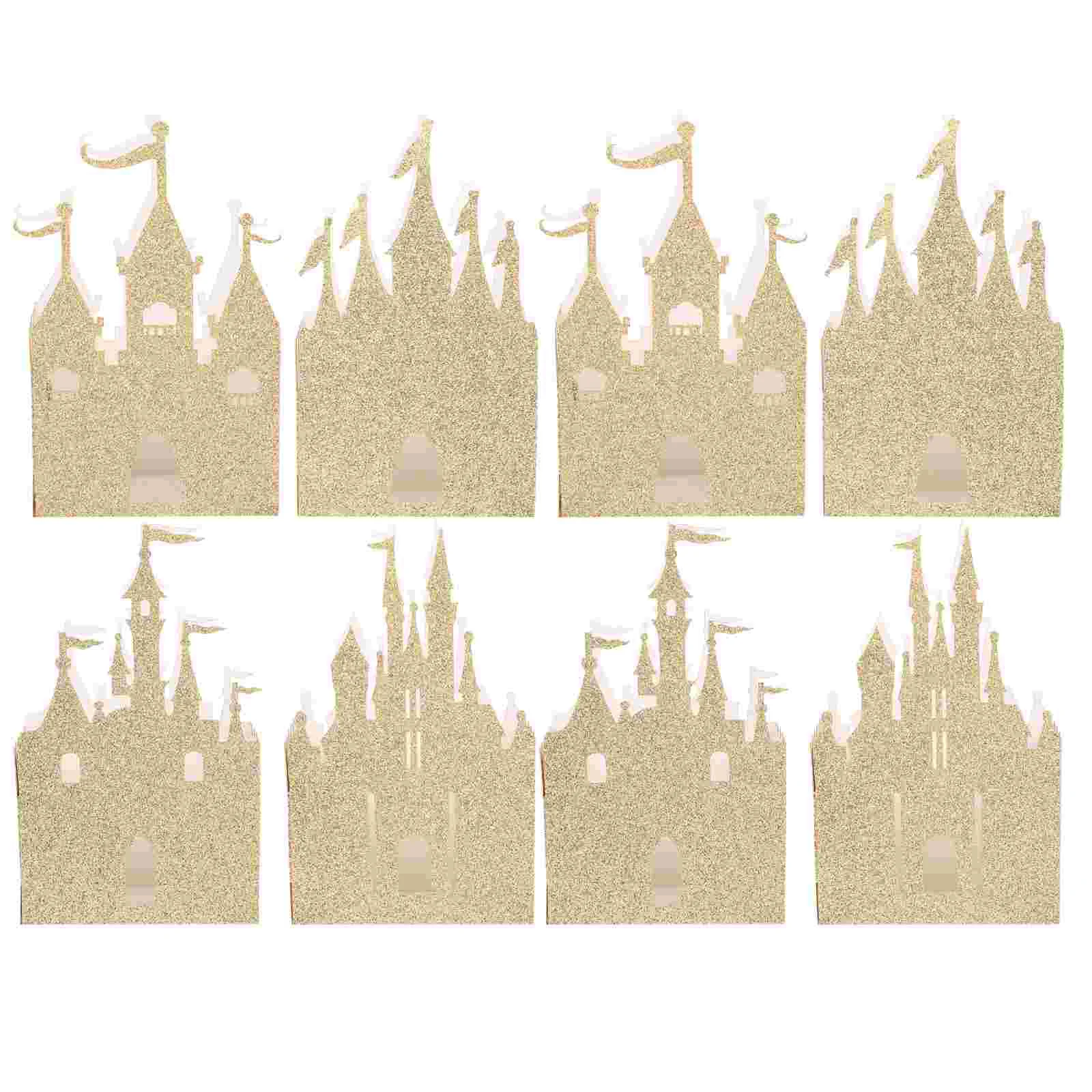 

Hollow-Out Castle Gift Boxes Glitter Candy Boxes Party Gift Wrapping Hollow Out Christmas Candy Packaging Carton
