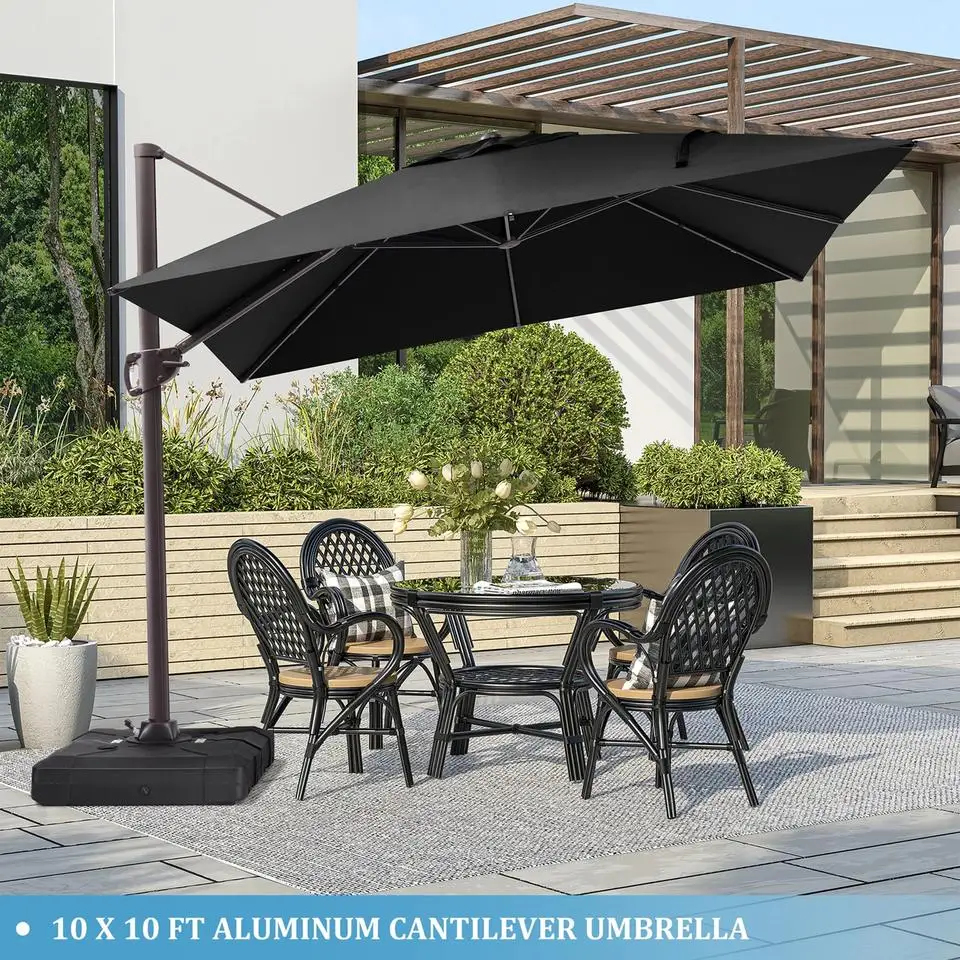 Outdoor Furniture Garden Umbrella Cantilever Large Parasol 3.5m Patio Parasol Economic Umbrellas For Beach