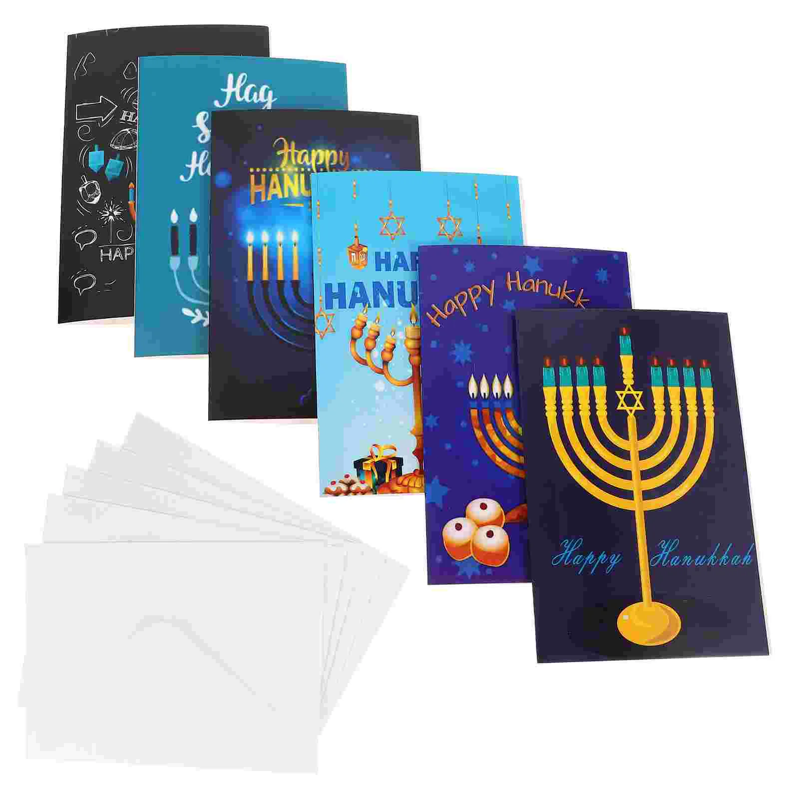 

Religious Jewish Holiday Supplies Hanukkah Greeting Card Christmas Holder Classic Blessing Cards