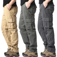 Large Pocket Loose Overalls Men S Outdoor Sports Jogging Tactical Pants Elastic Waist Pure Cotton Casual.jpg