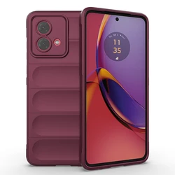 Silky Touch Shockproof Soft Liquid Silicone Phone Case with Precision Cutouts - Motorola Moto G86 (Wine red)
