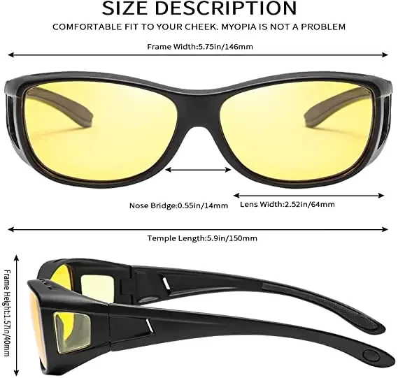 자동차 야간 투시경 고글 다기능 남여 공용 안전 운전 선글라스 자외선 방지 보호 선글라스 자동차 액세서리