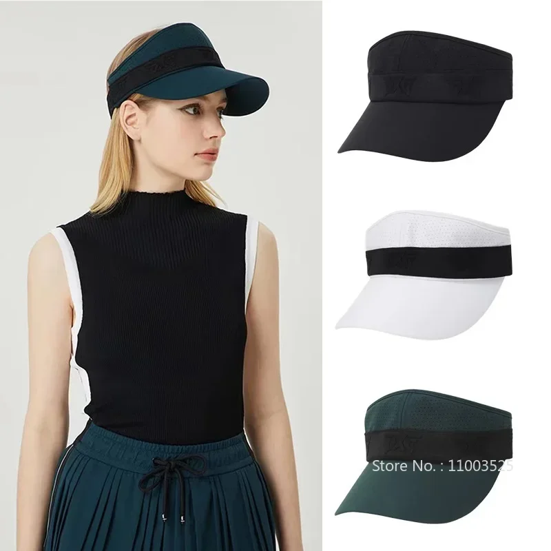 Spring and Summer Golf Hat Women Empty Top Sports Cap Breathable Sun Protection Baseball Hat Ladies Anti-UV Sun Visor