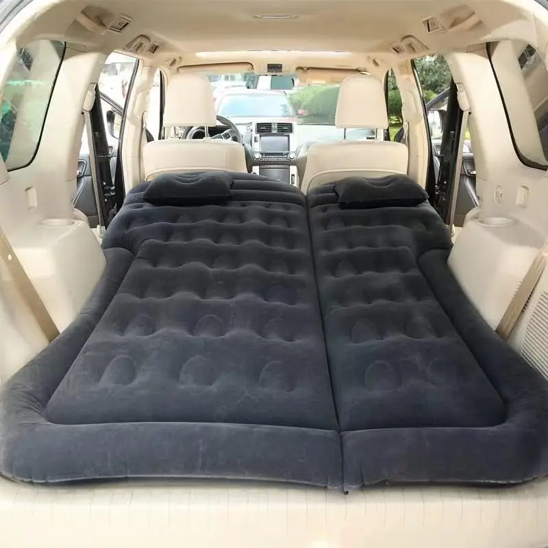 Inflatable SUV Air Mattress Bed Thickened Car Camping Air Mattress Blow Up Bed Truck Portable Car Travel
