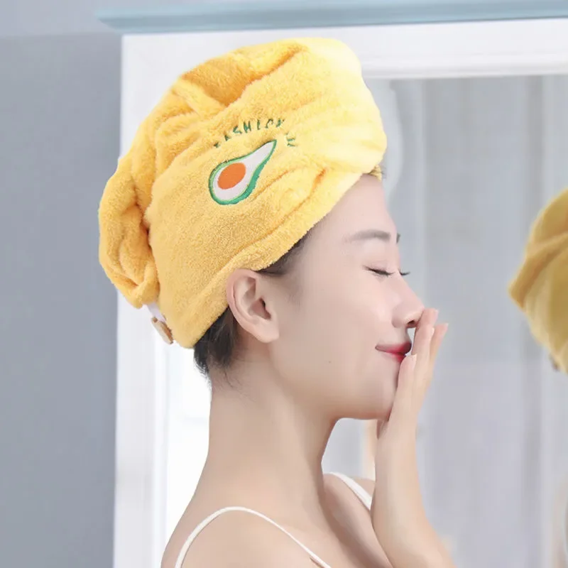 Women Girl's Magic Microfiber Shower Cap Towel Bath Hats for Women Dry Hair Cap Quick Drying Soft for Lady Turban Head 5