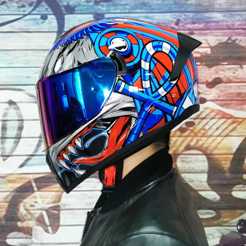 

SUBO DOT Outdoor Riding Fall-proof Windproof Electric Bike Motorbike Helmet Full Face Motorcycle Helmet Accessories