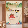 60/70/80/100cm Korean Style Door Curtain Wind Fabric Door Curtain Kitchen Half Bedroom Toilet Customized Polyester Anti Fouling 4
