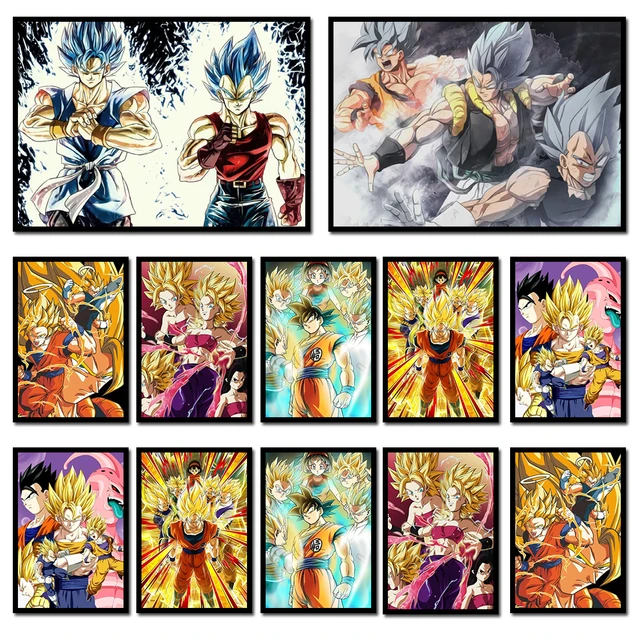 Anime japonês Pintura Canvas Dragon Ball Gohan Cartaz Dos Desenhos Animados  Imprimir Mural Pictures Wall Art Casa Decoração do Quarto das Crianças  Presentes - AliExpress