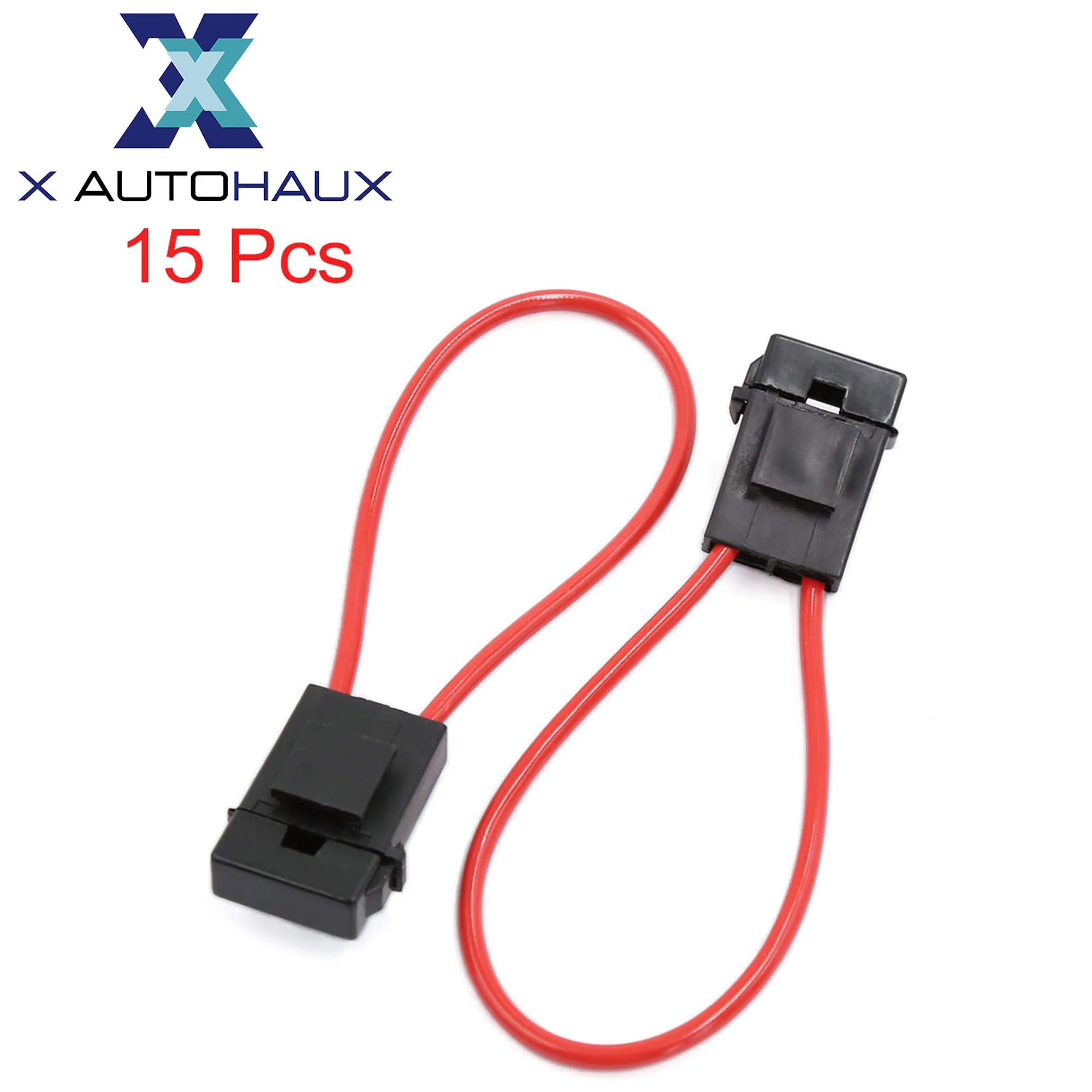 X Autohaux 1/8/10/15pcs Auto Fuse Holder Block Connector Copper In-line AWG Wire Blade Car Fuse Holder Parts Accessories Tools