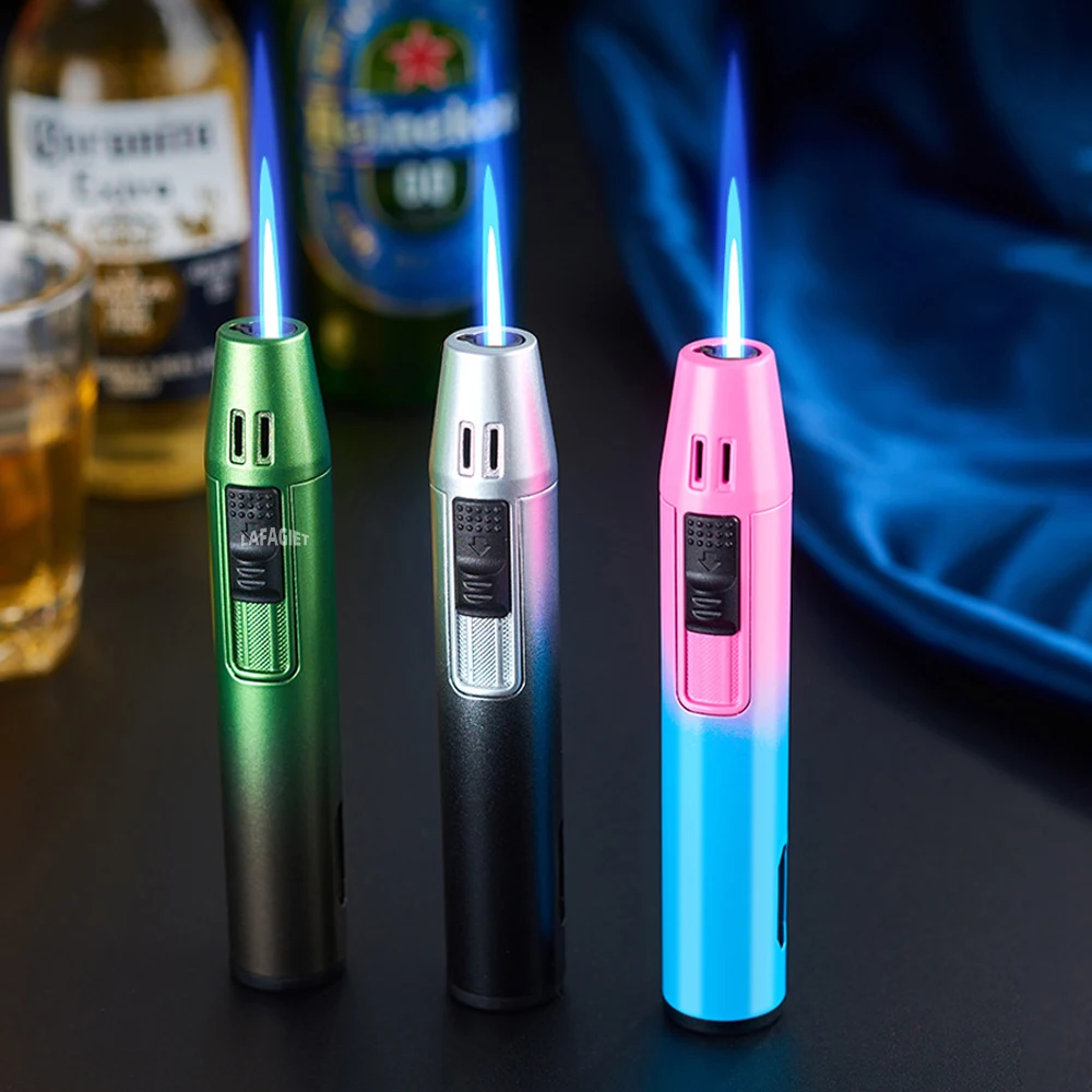 Encendedor De Antorcha De Llama Ajustable, Mini Encendedor A Prueba De Viento Para Velas, Barbacoa Y Camping - China Linterna De Encendedor De Butano Y Triple Jet Flame Lighter Precio